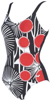 Arena Nori Swimsuit black/white/red