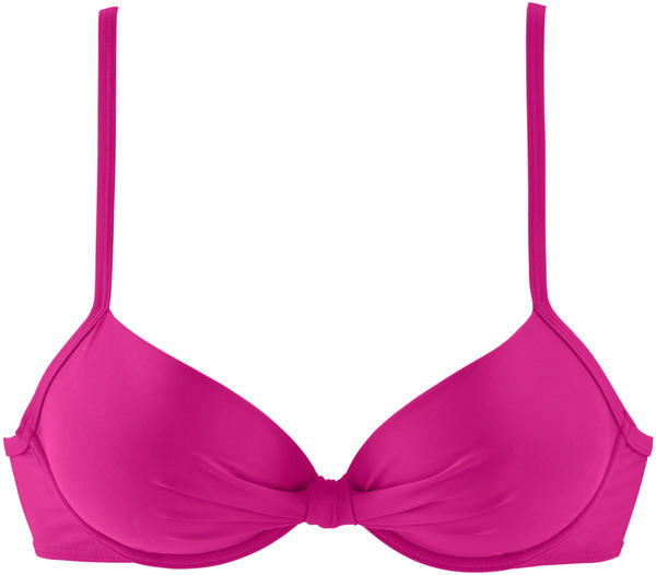 S.Oliver Bügel-Bikini-Top Spain mit geraffter Mitte pink