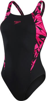 Speedo Hyperboom Splice Muscleback Swimsuit (8-13470G720) black/pink