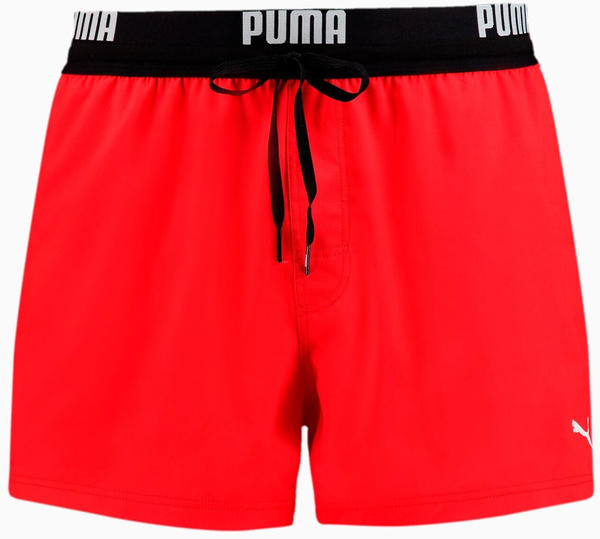 Puma Swim Logo Herren Kurze Badeshorts red