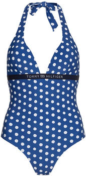 Tommy Hilfiger Logo Waistband Padded One Piece Swimsuit (UW0UW03462) royal blue