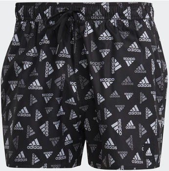Adidas Logo Print CLX Very Short Length Badeshorts black/white (HT4345)