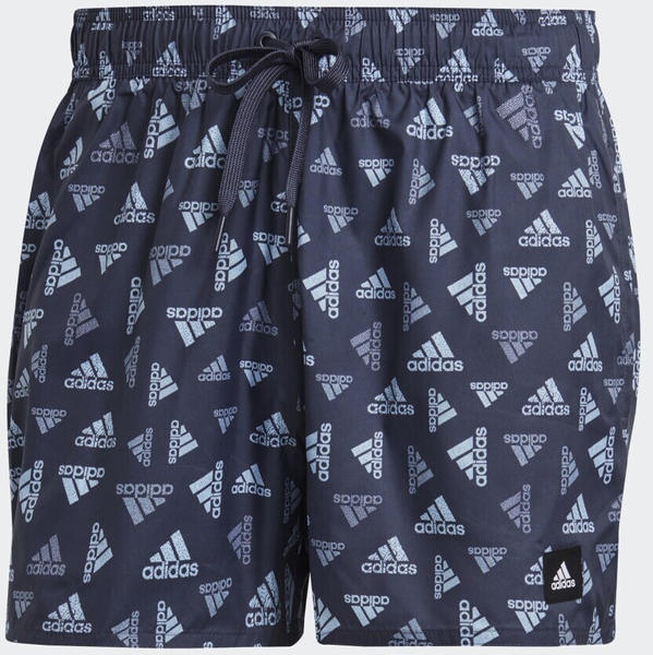 Adidas Logo Print CLX Very Short Length Badeshorts shadow navy/blue dawn (HT4346)