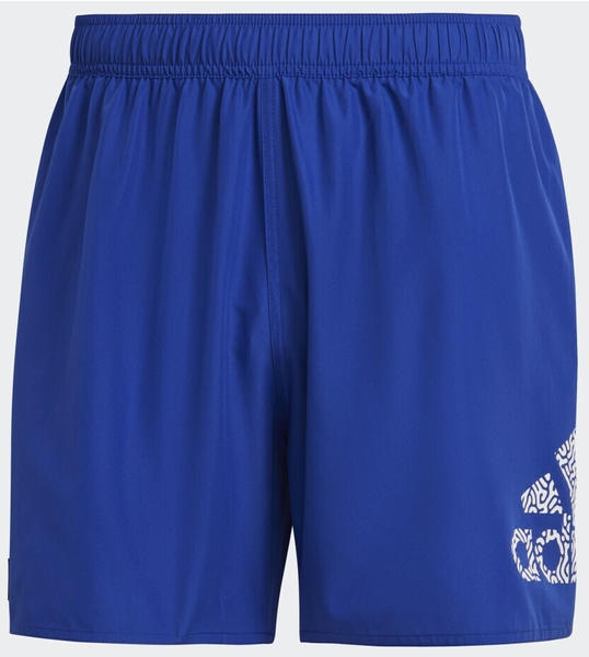Adidas CLX Short Length Badeshorts semi lucid blue/white (HT2129)
