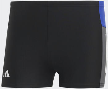 Adidas Colorblock 3-Streifen Boxer-Badehose black/semi lucid blue/grey six/white (HT2076)