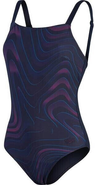 Speedo Swimsuit spdscu amberglow pt 1pc af blu (800306215153-5153) true navy/deep plum2