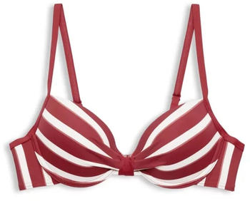 Esprit Bikini-Top mit wattierten B&uuml;gel-Cups und Streifen (993EF1A335) dark red