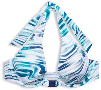 Esprit Neckholder-Bikinitop mit Bügel-Cups und Wellenprint (033EF1A331) ink