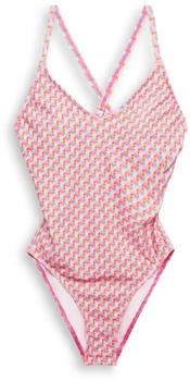 Esprit Wattierter Badeanzug mit geometrischem Muster (023EF1A345) pink fuchsia