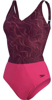Speedo Swimsuit evie pt 1pc af red/purple (800306115106-5106) deep plum/cherry/cinder rose