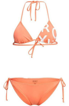 Roxy Beach Classics Tie Side Traingle Bikini Set fusion coral