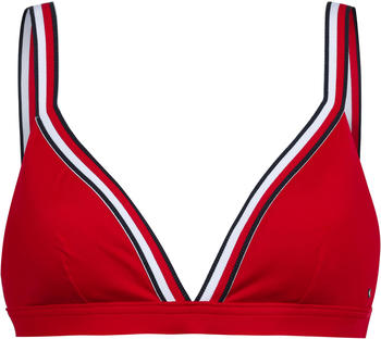Tommy Hilfiger Signature Tape Unpadded Triangle Bikini Top (UW0UW04101) primary red