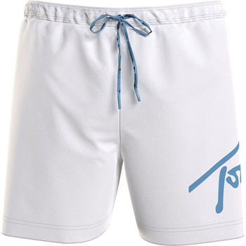 Tommy Hilfiger Signature Logo Mid Length Swim Shorts (UM0UM02862) white