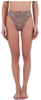 Hurley Max Leopard Moderate Tab Side High Waist Bikini Bottom (HDB1249) braun