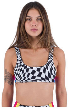 Hurley Nascar Reversible Scoop Front Bikini Top (HDT1276) schwarz