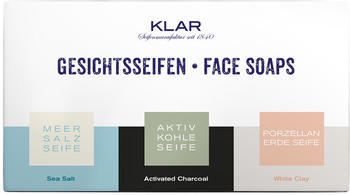 KLAR Seifen Klassische Seife Gesichtsseifen Set (3 x 100g)