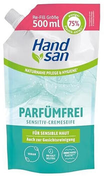 Handsan Sensitiv-Cremeseife parf&uuml;mfrei Nachf&uuml;llbeutel (500ml)