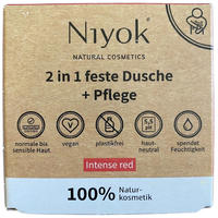 Niyok 2 in 1 feste Dusche + Pflege - Intense red Bio 80 g
