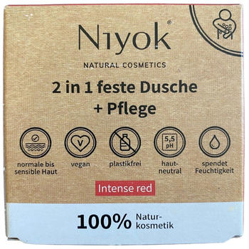 Niyok 2in1 feste Dusche Intense red (80 g)