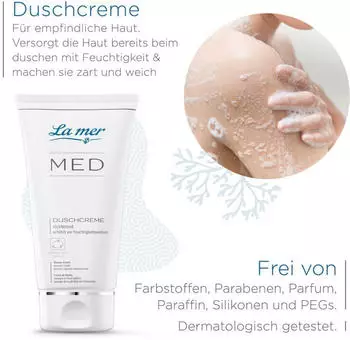LA MER Med Duschcreme o.Parfum 150 ml – Sanfte Pflege für empfindliche Haut: Die parfümfreie Duschcreme