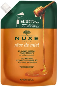 NUXE R&ecirc;ve de Miel Face And Body Ultra-Rich Cleansing Gel Refill (400ml)