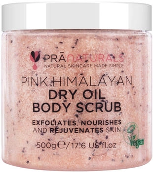 PraNaturals Trockenöl-Körperpeeling mit Rosa Himalaya-Salz (500 g)