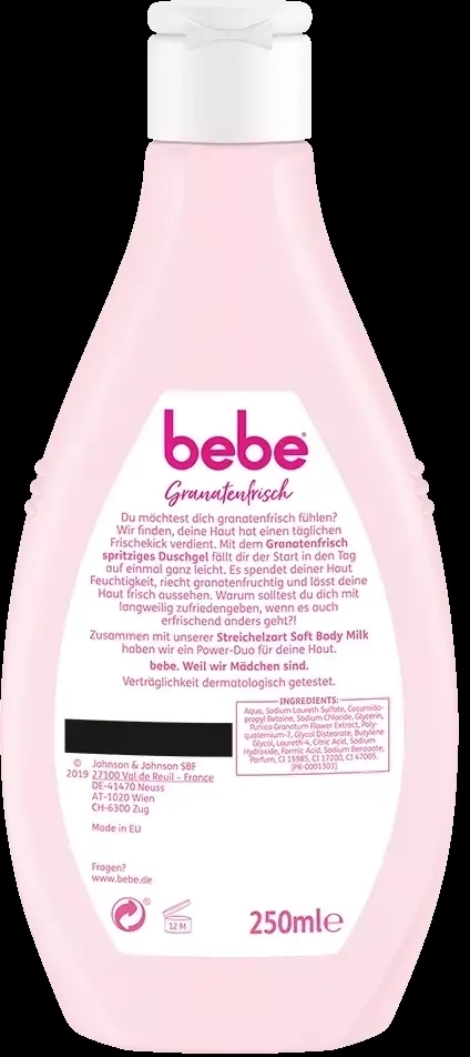 Bebe Granatenfrisch spritziges Duschgel