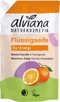 Alviana Flüssigseife Bio-Orange Nachfüllbeutel 500 ml