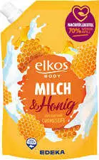 Elkos Body Milch & Honig Cremeseife Nachf&uuml;llpack (500 ml)