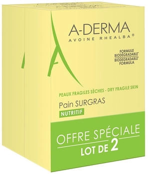A-Derma Ultra-Rich Cleansing Bar Nourishing 2 x 100g