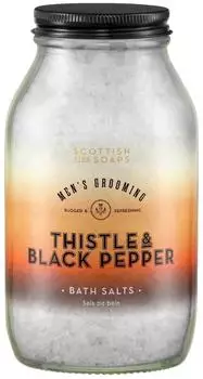 Scottish Fine Soaps Men's Grooming Thistle & Black Pepper Bath Salts (500 g)