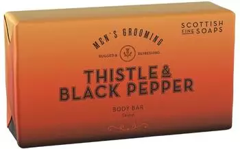 Scottish Fine Soaps Men's Grooming Thistle & Black Pepper Body Bar (220 g)