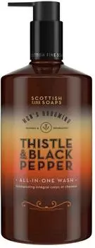 Scottish Fine Soaps Men's Grooming Thistle & Black Pepper All-in-One-Wash (500 ml)