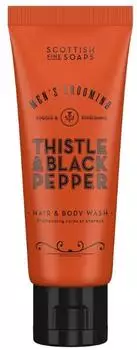 Scottish Fine Soaps Men's Grooming Thistle & Black Pepper Hair & Body Wash (75 ml)