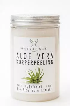 Haslinger Aloe Vera K&ouml;rperpeeling Jojoba&ouml;l und Bio Extrakt 450 g