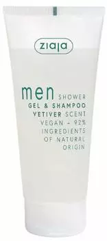Ziaja Men Duschgel & Shampoo 2 in 1 für Herren Vetiver 200 ml