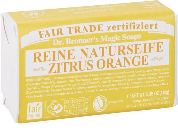 Dr. Bronner's Stückseife Zitrus-Orange (140g)