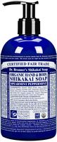 Dr. Bronner's Peppermint Fl&uuml;ssigseife F&uuml;r K&ouml;rper und Haar 355 ml, Grundpreis:
