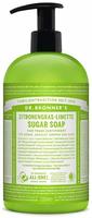 Dr. Bronner Bio Sugar Soap 355 ml - F&uuml;r H&auml;nde Gesicht K&ouml;rper und Haare -...