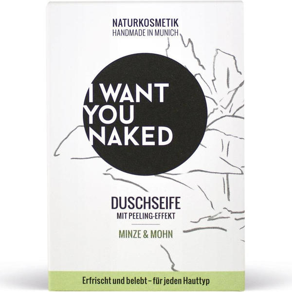 I Want You Naked Dusch-Seife Minze & Mohn (100g)