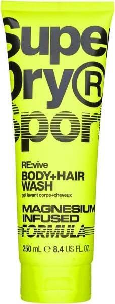 Super Dry Sport Re:vive Body+Hair Wash Magnesium Infused (250 ml)