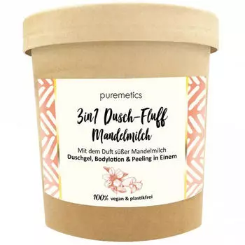 puremetics 3in1 Dusch-Fluff Mandelmilch (250g)