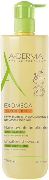 A-Derma Exomega Control Emollient Shower Oil (750ml)