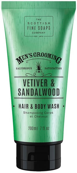 Scottish Fine Soaps Vetiver & Sandalwood Hair & Body Wash (200ml)