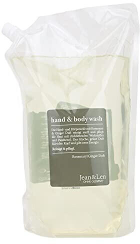 Jean & Len Rosemary/Ginger Hand Body Wash Refill (1500 ml)