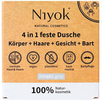 Niyok 4 In 1 Feste Dusche K&Ouml;rp+haar+gesi Athle Gre 80 g