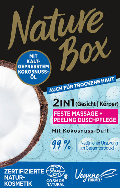 Nature Box 2in1 Feste Massage + Peeling Duschpflege (90 g)
