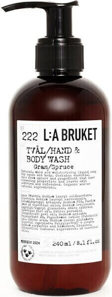 L:A Bruket No. 222 Hand & Body Wash Spruce (240ml)