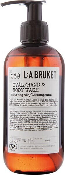 L:A Bruket No. 069 Hand & Body Wash Lemongrass (240ml)