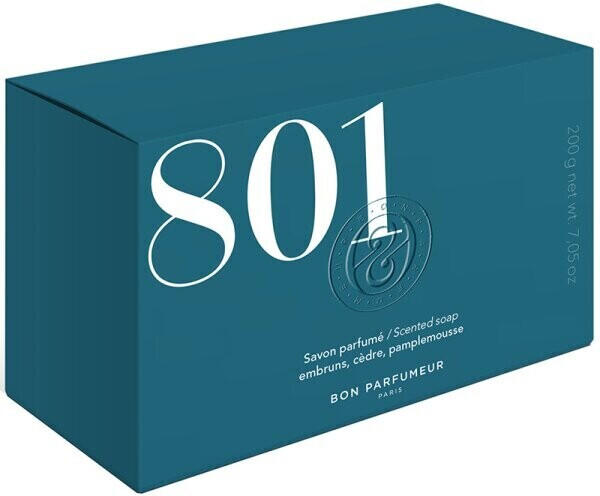 Bon Parfumeur Solid Soap 801 Sea Spray, Cedar, Grapefruit, Seife (200g)